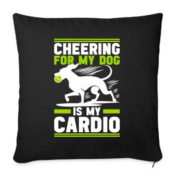 Flyball Sports canins - Housse de coussin décorative 45 x 45 cm - noir - Devant