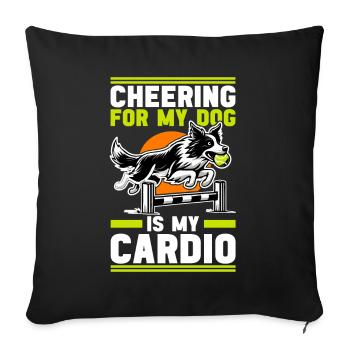 Flyball Sports canins - Housse de coussin décorative 45 x 45 cm - noir - Devant