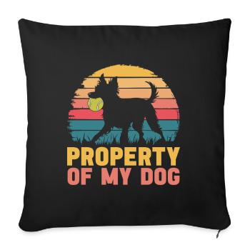Flyball Sports canins - Housse de coussin décorative 45 x 45 cm - noir - Devant