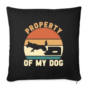 Flyball Sports canins - Housse de coussin décorative 45 x 45 cm - noir - Devant