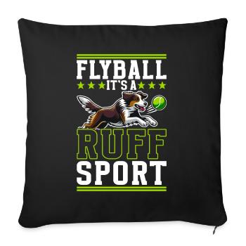 Flyball Sports canins - Housse de coussin décorative 45 x 45 cm - noir - Devant