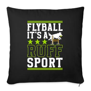 Flyball Sports canins - Housse de coussin décorative 45 x 45 cm - noir - Devant
