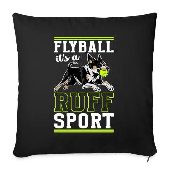 Flyball Sports canins - Housse de coussin décorative 45 x 45 cm - noir - Devant