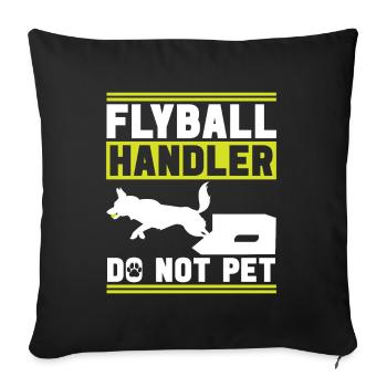 Flyball Sports canins - Housse de coussin décorative 45 x 45 cm - noir - Devant