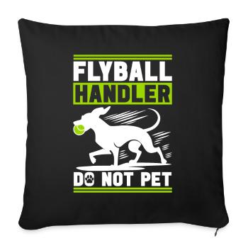 Flyball Sports canins - Housse de coussin décorative 45 x 45 cm - noir - Devant