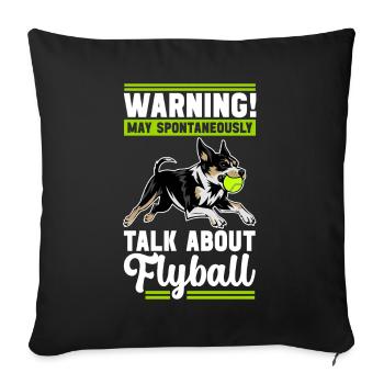 Flyball Sports canins - Housse de coussin décorative 45 x 45 cm - noir - Devant