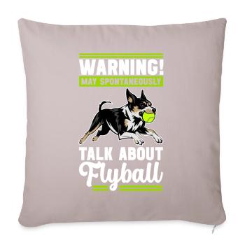 Flyball Sports canins - Housse de coussin décorative 45 x 45 cm - taupe clair - Devant