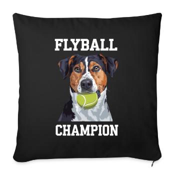 Flyball Sports canins - Housse de coussin décorative 45 x 45 cm - noir - Devant