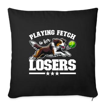 Flyball Sports canins - Housse de coussin décorative 45 x 45 cm - noir - Devant