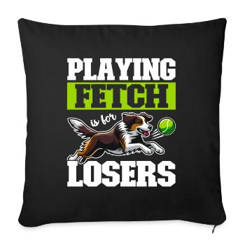 Flyball Sports canins - Housse de coussin décorative 45 x 45 cm - noir - Devant