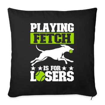 Flyball Sports canins - Housse de coussin décorative 45 x 45 cm - noir - Devant