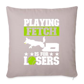 Flyball Sports canins - Housse de coussin décorative 45 x 45 cm - taupe clair - Devant