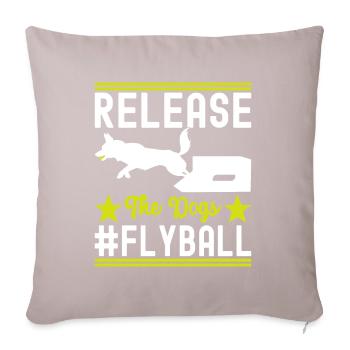Flyball Sports canins - Housse de coussin décorative 45 x 45 cm - taupe clair - Devant