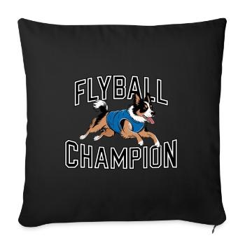 Flyball Sports canins - Housse de coussin décorative 45 x 45 cm - noir - Devant