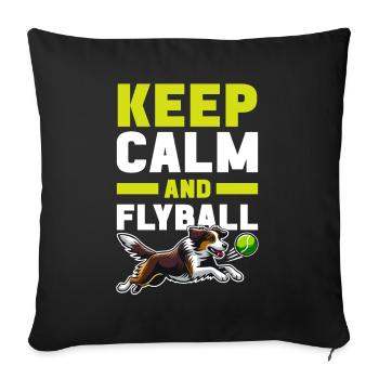 Flyball Sports canins - Housse de coussin décorative 45 x 45 cm - noir - Devant