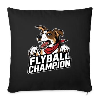 Flyball Sports canins - Housse de coussin décorative 45 x 45 cm - noir - Devant