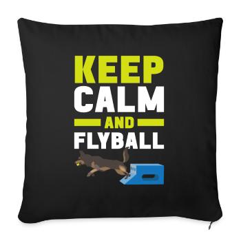 Flyball Sports canins - Housse de coussin décorative 45 x 45 cm - noir - Devant