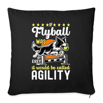 Flyball Sports canins - Housse de coussin décorative 45 x 45 cm - noir - Devant