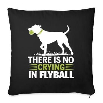 Flyball Sports canins - Housse de coussin décorative 45 x 45 cm - noir - Devant