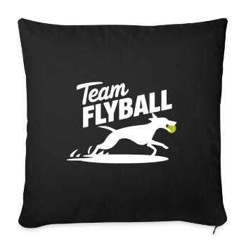 Flyball Sports canins - Housse de coussin décorative 45 x 45 cm - noir - Devant