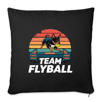 Flyball Sports canins - Housse de coussin décorative 45 x 45 cm - noir - Devant