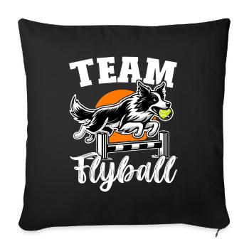 Flyball Sports canins - Housse de coussin décorative 45 x 45 cm - noir - Devant