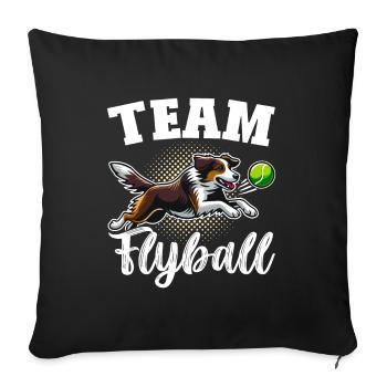 Flyball Sports canins - Housse de coussin décorative 45 x 45 cm - noir - Devant