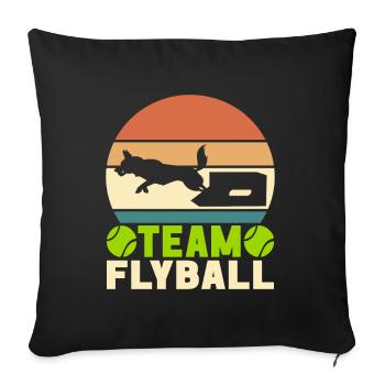 Flyball Sports canins - Housse de coussin décorative 45 x 45 cm - noir - Devant