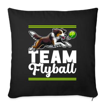 Flyball Sports canins - Housse de coussin décorative 45 x 45 cm - noir - Devant