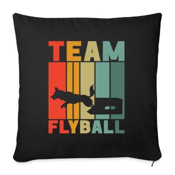 Flyball Sports canins - Housse de coussin décorative 45 x 45 cm - noir - Devant