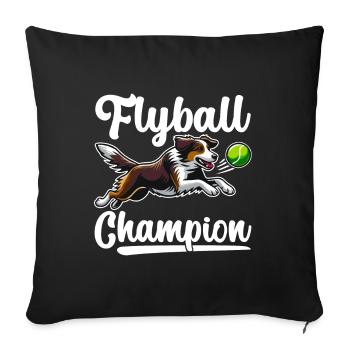 Flyball Sports canins - Housse de coussin décorative 45 x 45 cm - noir - Devant