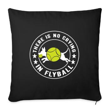 Flyball Sports canins - Housse de coussin décorative 45 x 45 cm - noir - Devant