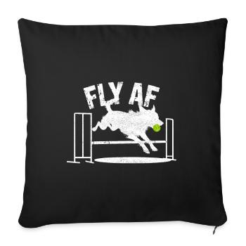 Flyball Sports canins - Housse de coussin décorative 45 x 45 cm - noir - Devant