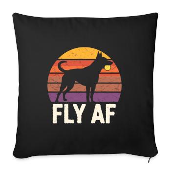 Flyball Sports canins - Housse de coussin décorative 45 x 45 cm - noir - Devant
