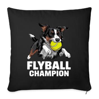 Flyball Sports canins - Housse de coussin décorative 45 x 45 cm - noir - Devant
