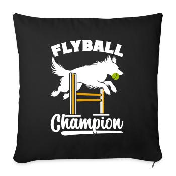 Flyball Sports canins - Housse de coussin décorative 45 x 45 cm - noir - Devant