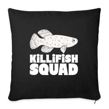 Killifisch Aquarium Amateurs de poissons - Housse de coussin décorative 45 x 45 cm - noir - Devant