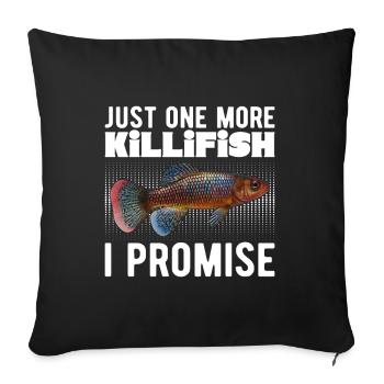 Killifisch Aquarium Amateurs de poissons - Housse de coussin décorative 45 x 45 cm - noir - Devant