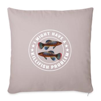 Killifisch Aquarium Fish Lovers - Sofa pillowcase 17,3'' x 17,3'' (45 x 45 cm) - light taupe - Front