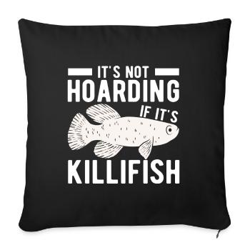 Killifisch Aquarium Amateurs de poissons - Housse de coussin décorative 45 x 45 cm - noir - Devant
