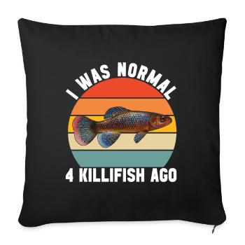 Killifisch Aquarium Amateurs de poissons - Housse de coussin décorative 45 x 45 cm - noir - Devant