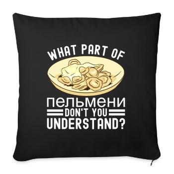 Pelmeni Russian Cuisine - Sofa pillowcase 17,3'' x 17,3'' (45 x 45 cm) - black - Front