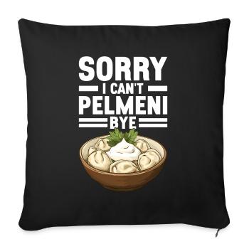 Pelmeni Cuisine russe - Housse de coussin décorative 45 x 45 cm - noir - Devant