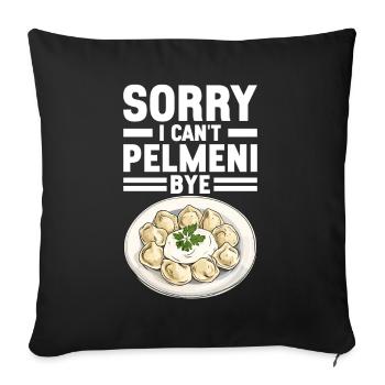 Pelmeni Cuisine russe - Housse de coussin décorative 45 x 45 cm - noir - Devant
