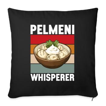 Pelmeni Russian Cuisine - Sofa pillowcase 17,3'' x 17,3'' (45 x 45 cm) - black - Front