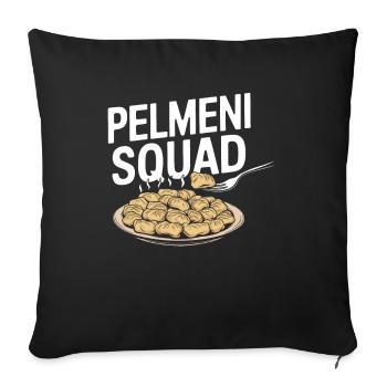 Pelmeni Cuisine russe - Housse de coussin décorative 45 x 45 cm - noir - Devant