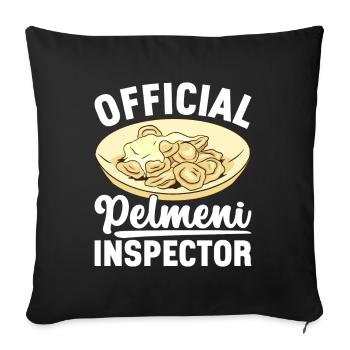 Pelmeni Russian Cuisine - Sofa pillowcase 17,3'' x 17,3'' (45 x 45 cm) - black - Front