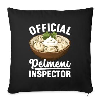 Pelmeni Cuisine russe - Housse de coussin décorative 45 x 45 cm - noir - Devant