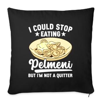 Pelmeni Russian Cuisine - Sofa pillowcase 17,3'' x 17,3'' (45 x 45 cm) - black - Front