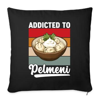 Pelmeni Russian Cuisine - Sofa pillowcase 17,3'' x 17,3'' (45 x 45 cm) - black - Front